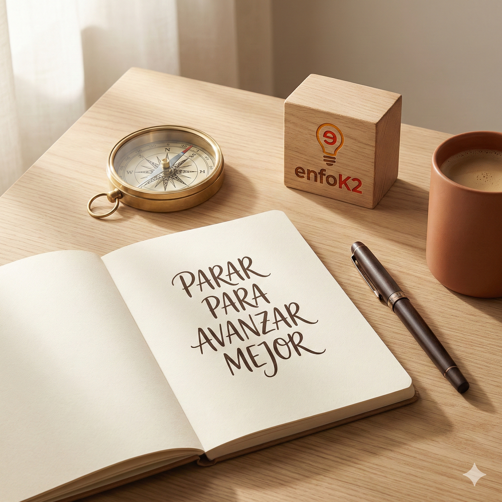 Ilustración conceptual de una pequeña empresa definiendo su estrategia de crecimiento con acompañamiento profesional